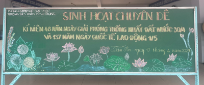 CHUYÊN ĐỀ LỊCH SỬ “CHÀO MỪNG KỈ NIỆM 48 NĂM NGÀY GIẢI PHÓNG HOÀN TOÀN MIỀN NAM THỐNG NHẤT ĐẤT NƯỚC 30/4, KỈ NIỆM 137 NĂM NGÀY QUỐC TẾ LAO ĐỘNG 1/5”