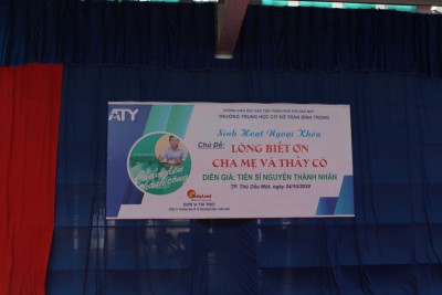 TRƯỜNG THCS TRẦN BÌNH TRỌNG SINH HOẠT NGOẠI KHÓA “LÒNG BIẾT ƠN CHA MẸ VÀ THẦY CÔ”