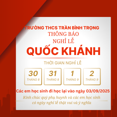 Thông báo nghỉ Lễ Quốc Khánh