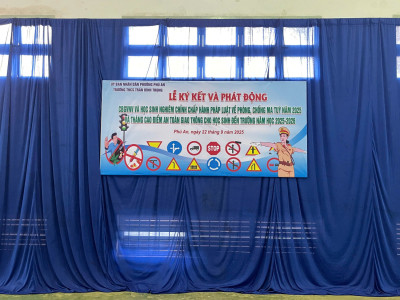 TRƯỜNG THCS TRẦN BÌNH TRỌNG THỰC HIỆN LỄ KÍ KẾT VÀ PHÁT ĐỘNG CBGVNV VÀ HỌC SINH NGHIÊM CHỈNH CHẤP HÀNH PHÁP LUẬT VỀ PHÒNG CHỐNG MA TÚY NĂM 2025 VÀ THÁNG CAO ĐIỂM AN TOÀN GIAO THÔNG CHO HỌC SINH ĐẾN TRƯỜNG NĂM HỌC 2025-2026