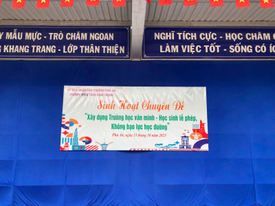 SINH HOẠT CHUYÊN ĐỀ: “XÂY DỰNG TRƯỜNG HỌC VĂN MINH-HỌC SINH LỄ PHÉP,  KHÔNG BẠO LỰC HỌC ĐƯỜNG”