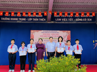 TRƯỜNG THCS TRẦN BÌNH TRỌNG TRAO THƯỞNG HỘI THI “TRANG TRÍ TIỂU CẢNH TẾT” XUÂN 2026